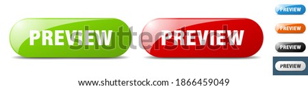 preview button. sign. key. push button set