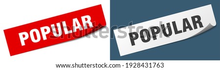 popular paper peeler sign set. popular sticker