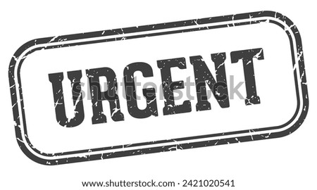 urgent stamp. urgent rectangular stamp isolated on white background