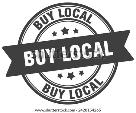 buy local stamp. buy local round sign. label on transparent background