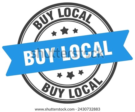 buy local stamp. buy local round sign. label on transparent background