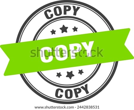 copy stamp. copy round sign. label on transparent background