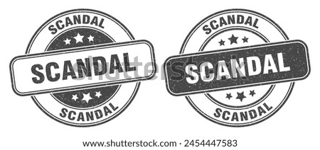 scandal stamp. scandal sign. round grunge label