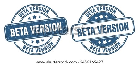 beta version stamp. beta version sign. round grunge label