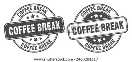 coffee break stamp. coffee break sign. round grunge label