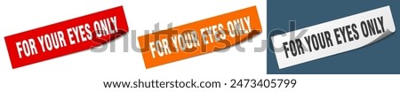 for your eyes only paper peeler sign set. for your eyes only sticker