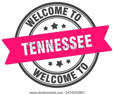 Welcome to Tennessee stamp. Tennessee round sign isolated on white background