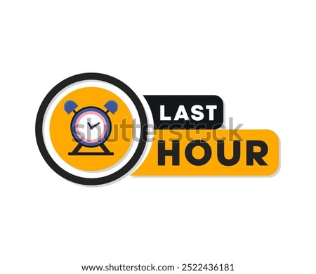 Last Hour icon design with clock.