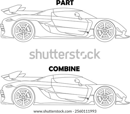 Illustration Vector of Koenigsegg Jesko