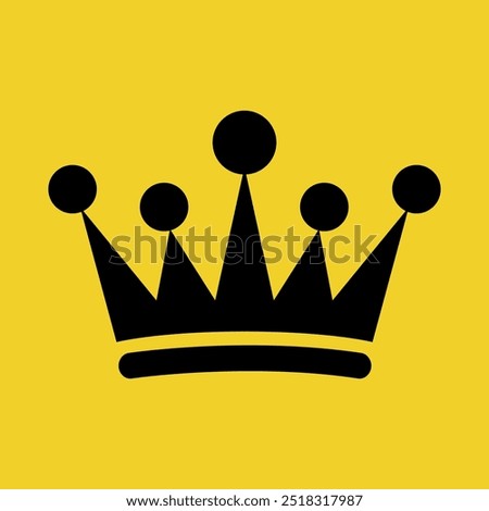 Royal crown vector icon logo for sophisticated graphic and luxuries.