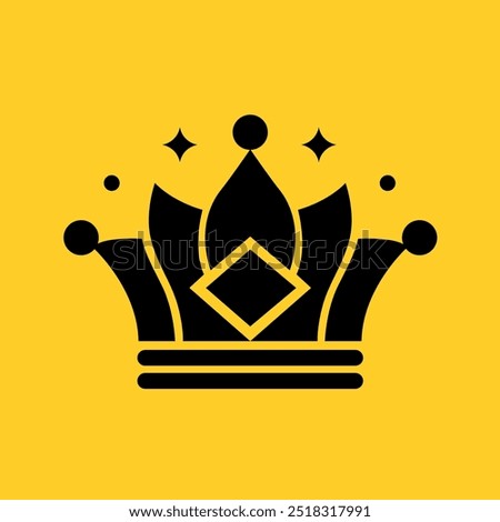 Versatile crown icon logo for branding and marketing, Enhancing your designs with a regal touch.