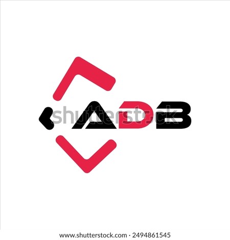 ADB creative minimalist letter logo. ADB unique vector initials alphabet letter logo design