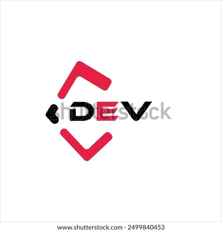 DEV creative minimalist letter logo. DEV unique vector initials alphabet letter logo design
