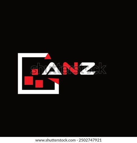  ANZ creative minimalist letter logo.  ANZ unique vector initials alphabet letter logo design
