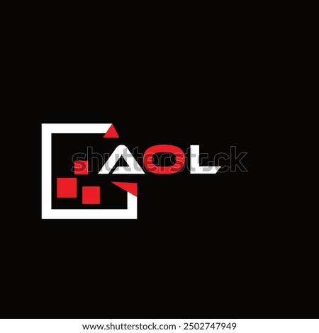  AOL creative minimalist letter logo.  AOL unique vector initials alphabet letter logo design
