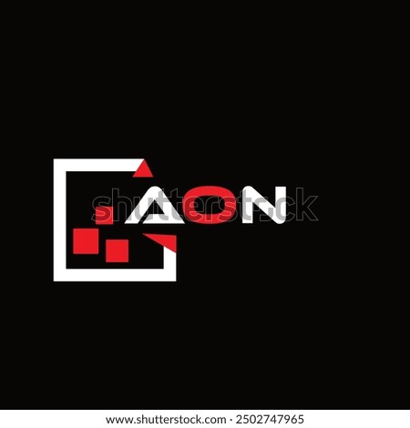  AON creative minimalist letter logo.  AON unique vector initials alphabet letter logo design
