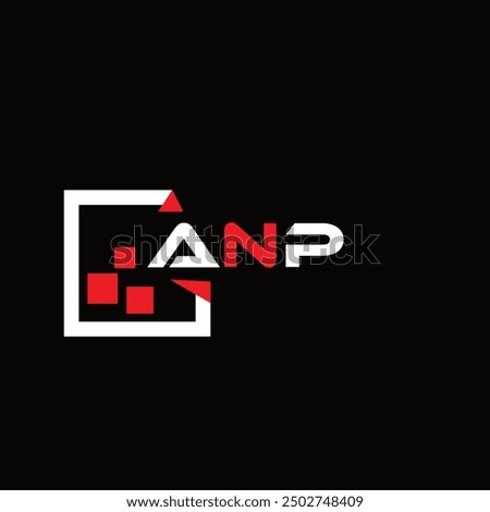  ANP creative minimalist letter logo.  ANP unique vector initials alphabet letter logo design
