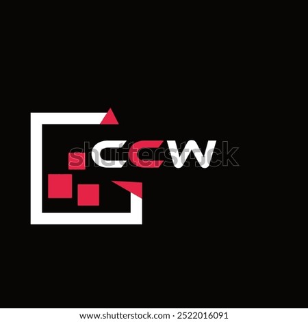 CCW creative minimalist letter logo. CCW unique vector initials alphabet letter logo design
