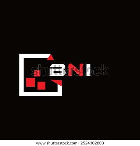 BNI creative minimalist letter logo. BNI unique vector initials alphabet letter logo design
