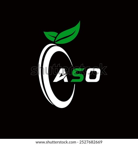 ASO creative minimalist letter logo. ASO unique vector initials alphabet letter logo design 