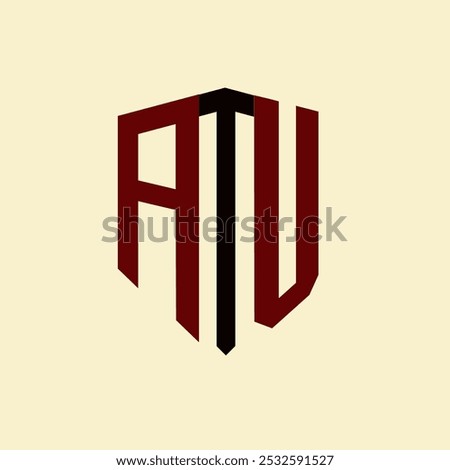 ATU creative minimalist letter logo. ATU unique vector initials alphabet letter logo design
