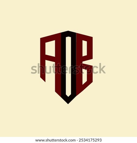 ADB creative minimalist letter logo. ADB unique vector initials alphabet letter logo design
