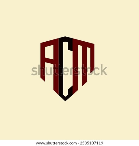 ACM creative minimalist letter logo. ACM unique vector initials alphabet letter logo design
