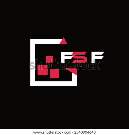 FSF creative minimalist letter logo. FSF unique vector initials alphabet letter logo design 
