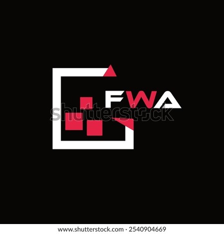 FWA creative minimalist letter logo. FWA unique vector initials alphabet letter logo design 
