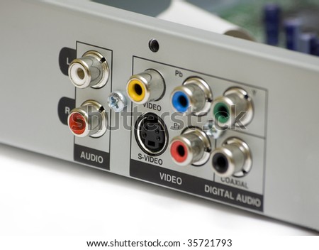 DVD back panel with audio video connectors