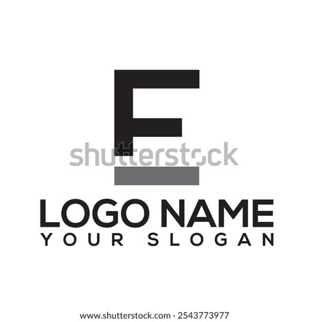 Initial letter logo set. Minimal letter logo template design