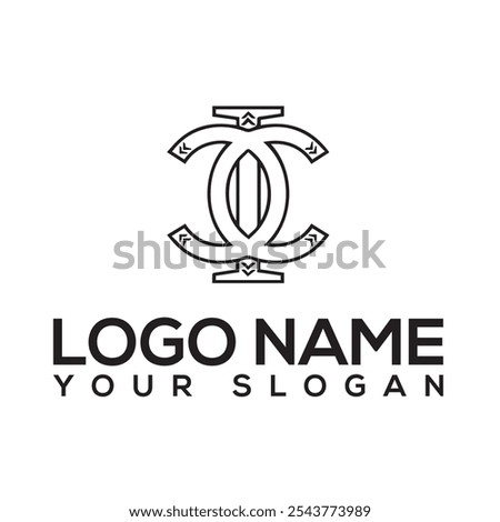 Initial letter logo set. Minimal letter logo template design