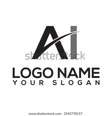 Initial letter logo set. Minimal letter logo template design