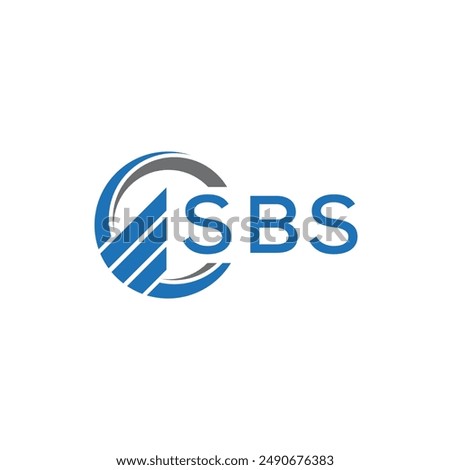 SBS Flat accounting logo design on white background. SBS creative initials Growth graph letter logo concept.SBS business finance logo design.	
