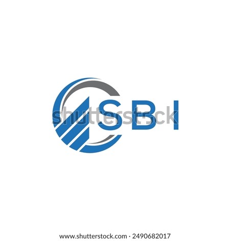 SBI Flat accounting logo design on white background. SBI creative initials Growth graph letter logo concept.SBI business finance logo design.	
