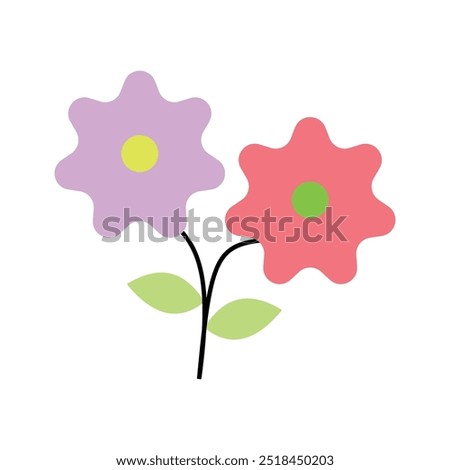 Similar – Image, Stock Photo Two flowers in a row