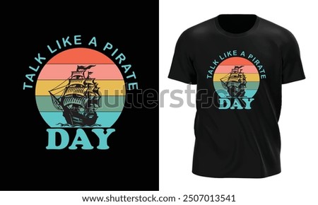 talk like a pirate day t-shirt design vector file