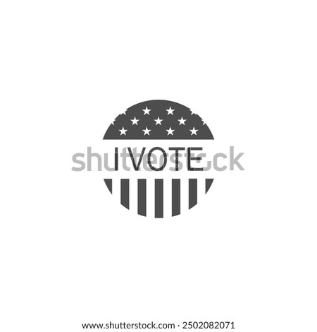 ote in USA dark grey improved without white color, transparent. Vote in the world and voting and voted in country president, parliament, ballot, suffrage icon.