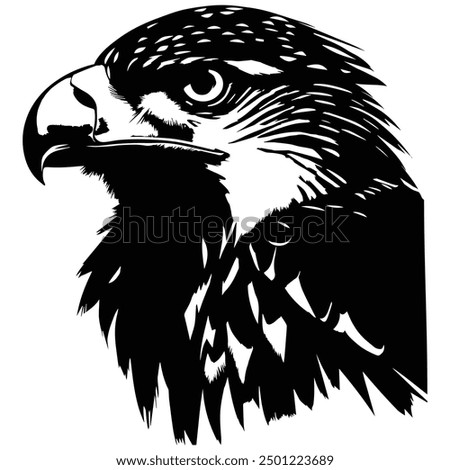 American eagle silhouette - falcon face