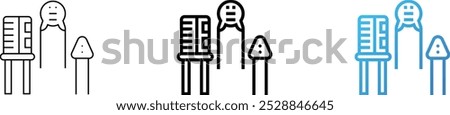 capacitor icon. Thin Linear, Regular and Gradient Style Design Isolated On White Background