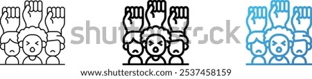 protest icon. Thin Linear, Regular and Gradient Style Design Isolated On White Background