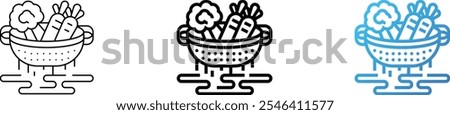 colander icon. Thin Linear, Regular and Gradient Style Design Isolated On White Background