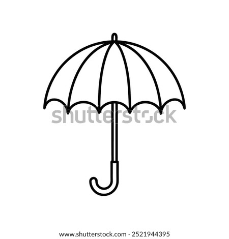 Umbrella Vector Art Design Outline