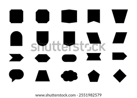 Set of various deferent shape icon 02