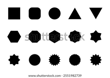 Set of various deferent shape icon.