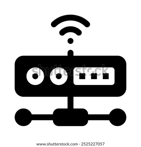 modem icon with style glyph