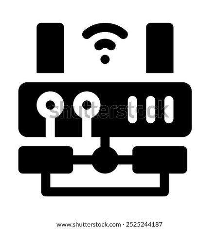 modem icon with style glyph