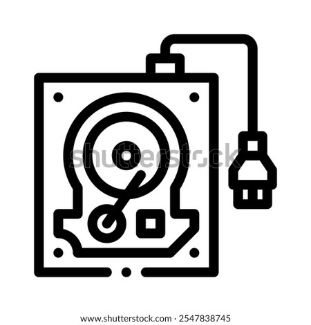 hdd icon with style outline