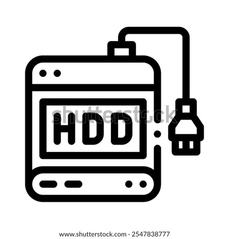 hdd icon with style outline