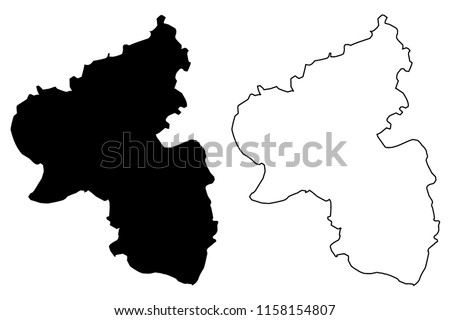 Rhineland-Palatinate (Federal Republic of Germany, State of Germany) map vector illustration, scribble sketch Rhineland-Palatinate map